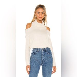 Lovers and Friends Small Anisa Turtleneck Sweater in Cream